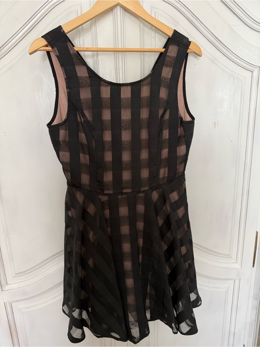 Luxe Apothetique Black, Sheer, LBD, Fit & Flare Dress, Party, Size Medium